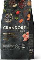 Grandorf Fresh корм для кошек, беззерновой, с живыми пробиотиками, свежее мясо индейки с бататом