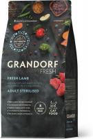 Grandorf Fresh корм для стерилизованных кошек, беззерновой, с живыми пробиотиками, свежее мясо ягненка с бататом