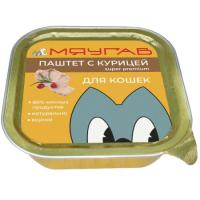 МяуГав влажный корм для кошек, паштет с курицей