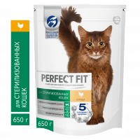 Perfect Fit корм для взрослых стерилизованных кошек всех пород, курица
