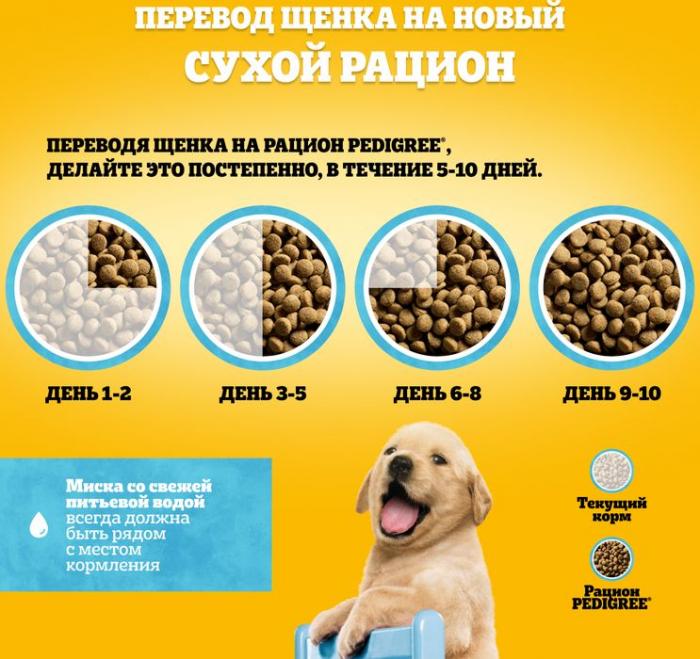 Pedigree сухой корм для щенков всех пород с курицей и рисом