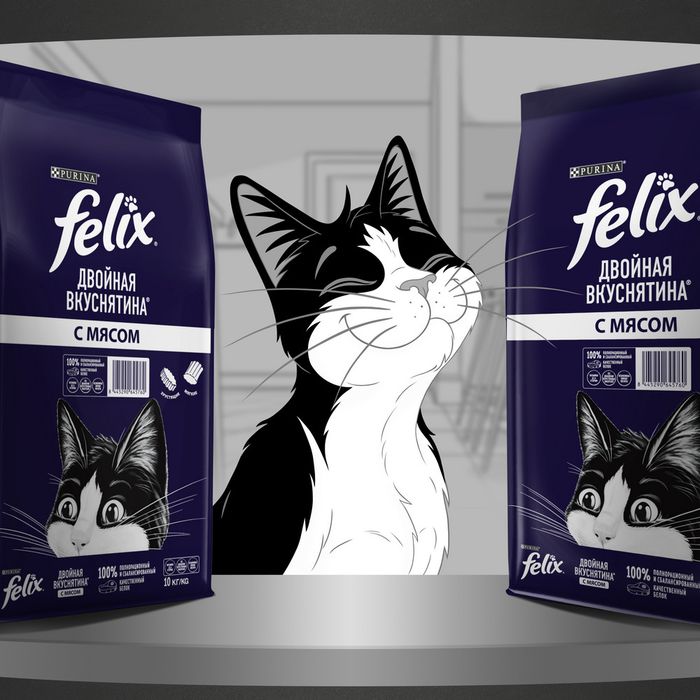 Сухой корм Felix® Двойная Вкуснятина® для взрослых кошек, с мясом