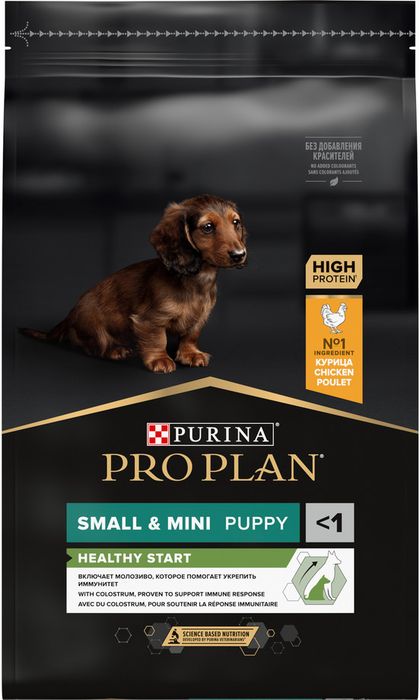 Сухой корм Pro Plan® Healthy Start для щенков мелких и карликовых пород, с высоким содержанием курицы