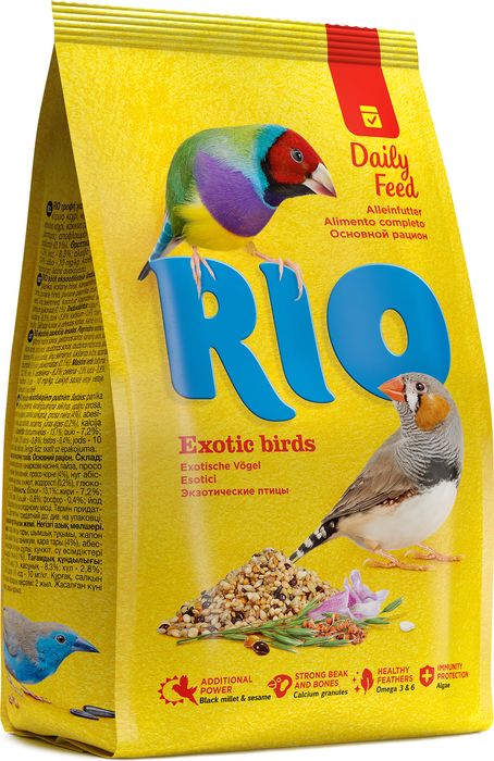 РИО RIO корм oсновной рацион для экзотических птиц
