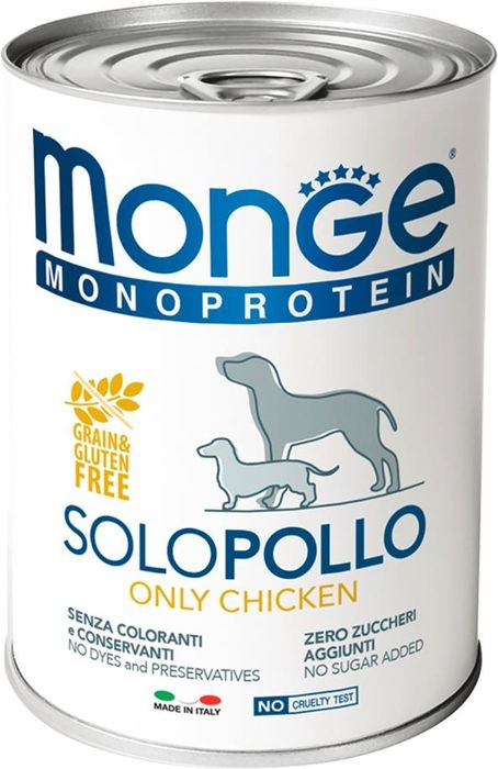 Monge Dog Monoproteico Solo влажный корм для собак паштет из курицы