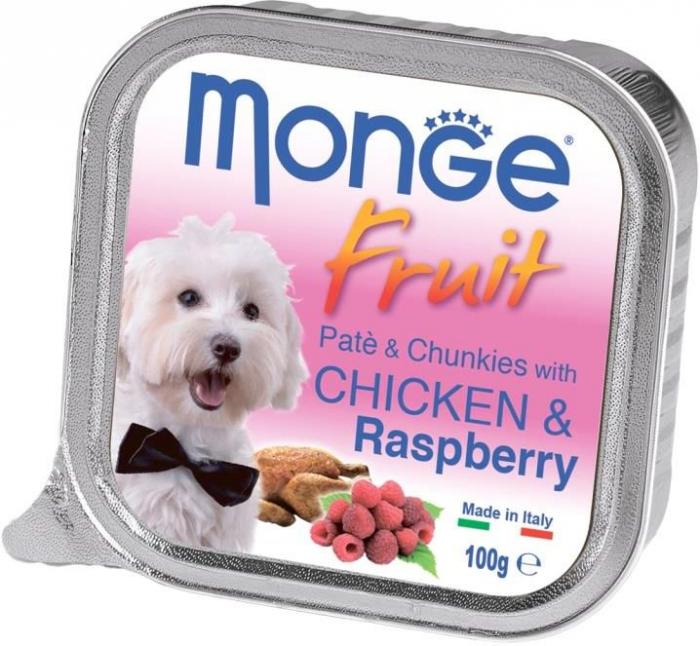 Monge Dog Fruit влажный корм для собак курица с малиной