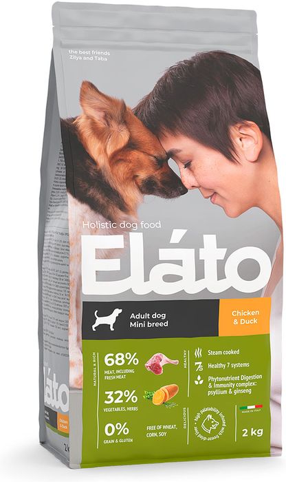 Elato Holistic корм для взрослых собак малых пород, с курицей и уткой