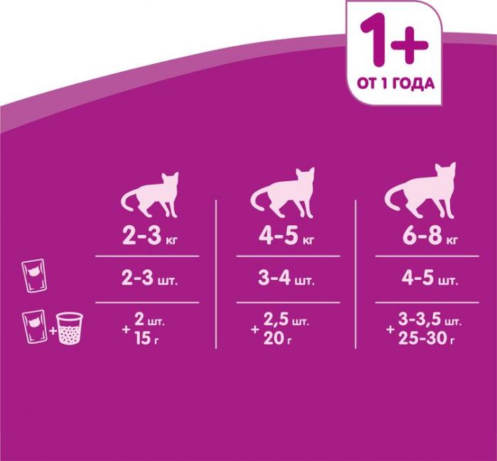 Whiskas влажный корм для кошек аппетитный микс с креветкам и лососем со сливочным соусом