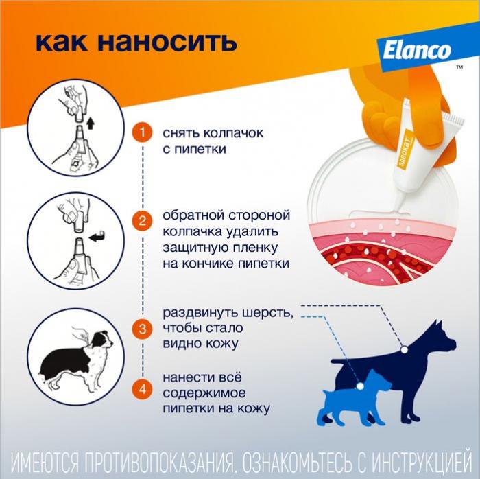 Elanco Адвокат капли для щенков и собак более 25 кг, от клещей, блох и гельминтов