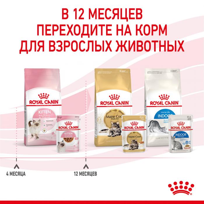 Royal Canin Kitten Instinctive влажный корм для котят от 4 до 12 месяцев в соусе