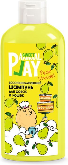Animal Play Sweet шампунь для собак и кошек, восстанавливающий, грушевый штрудель