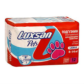 Luxsan Premium подгузники №12 для собак вес 8-14 кг