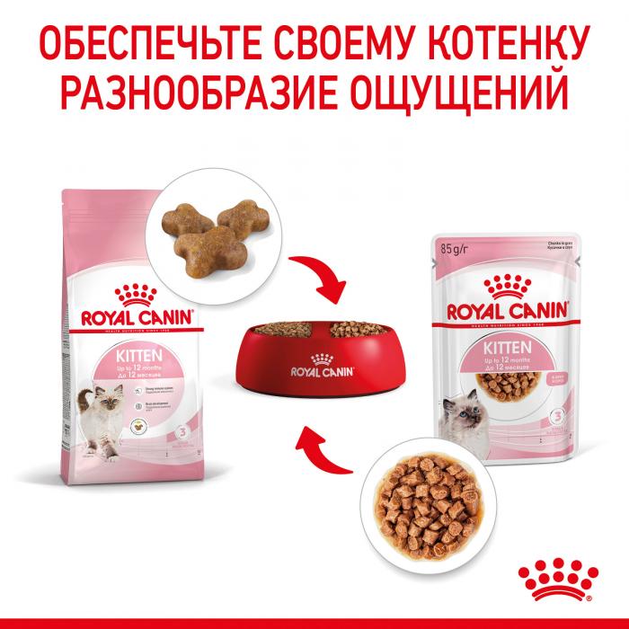 Royal Canin Kitten Instinctive влажный корм для котят от 4 до 12 месяцев в соусе