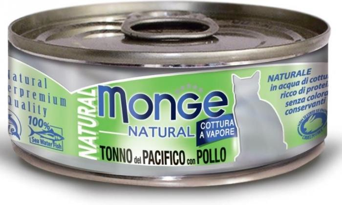 Monge Cat Natural влажный корм для кошек с тунцом и курицей