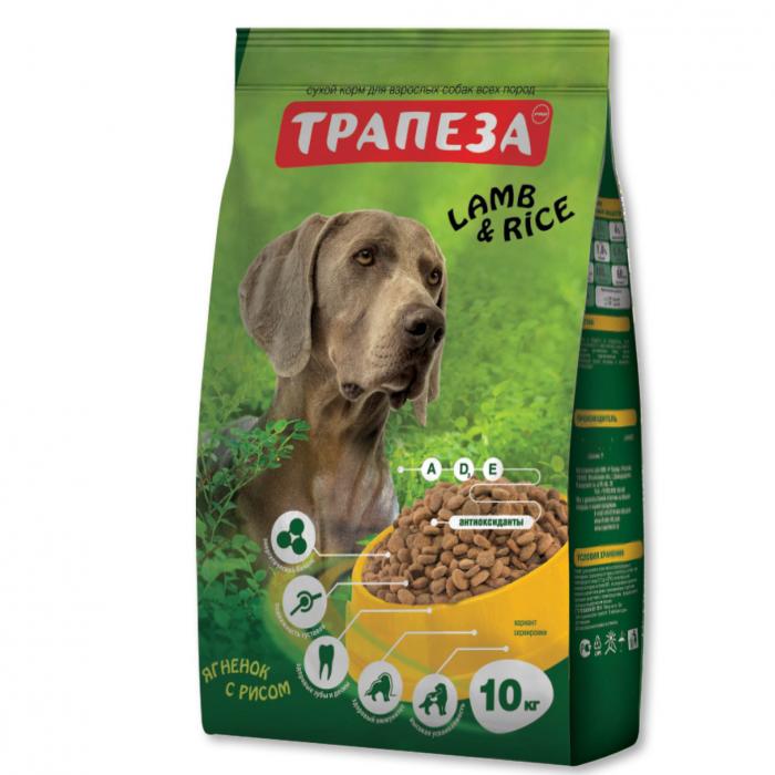 Трапеза сухой корм для собак с ягненком и рисом