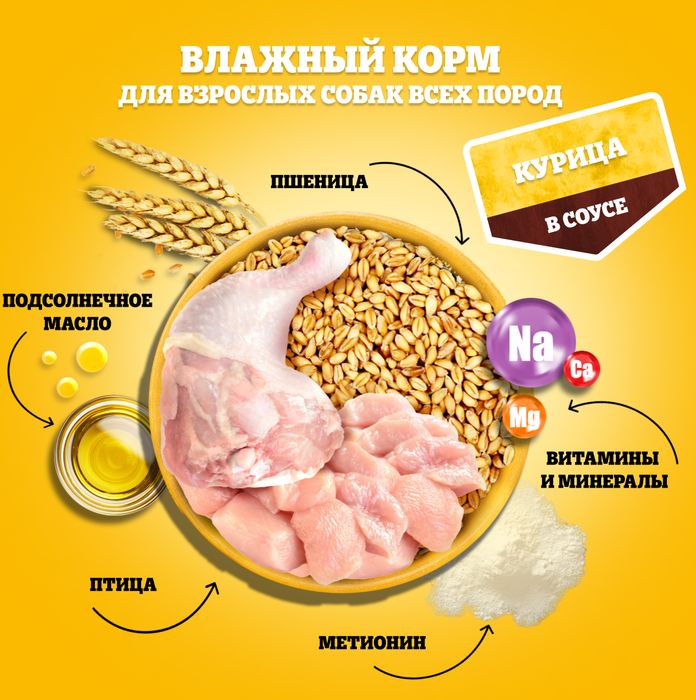 Pedigree влажный корм для собак с курицей