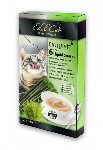 Edel Cat лакомство для кошек крем-суп с ливерной колбасой и травами
