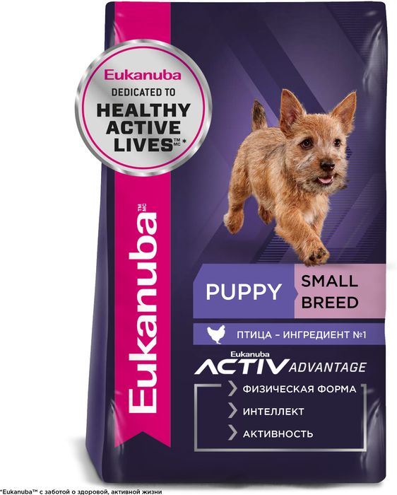 Eukanuba Puppy Small Breed сухой корм для щенков мелких пород с курицей