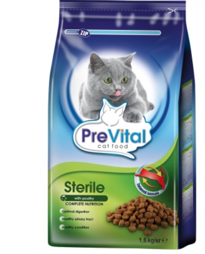 PreVital сухой корм для стерилизованных кошек с птицей