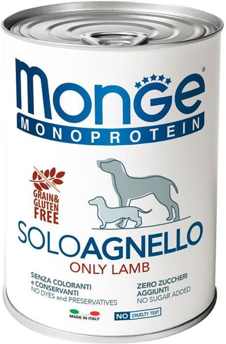 Monge Dog Monoproteico Solo влажный корм для собак паштет из ягненка