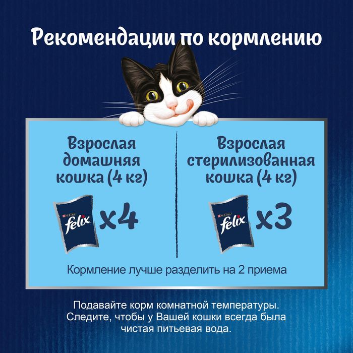 Влажный корм Felix® Аппетитные кусочки, Двойная вкуснятина для взрослых кошек, с ягненком и курицей в желе