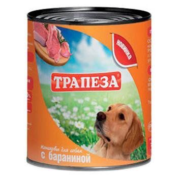 Трапеза влажный корм для собак с бараниной