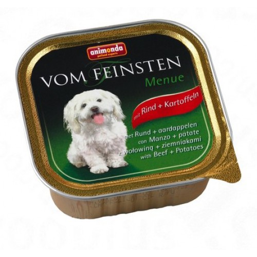 Animonda Vom Feinsten Menue консервы для собак с говядиной и картофелем