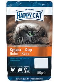 Happy Cat лакомое печенье для кошек с курицей и сыром