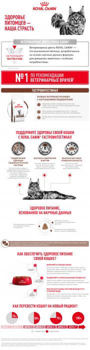 Royal Canin Gastro Intestinal лечебный сухой корм для кошек при нарушениях пищеварения