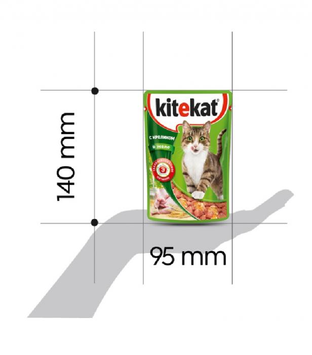 Kitekat влажный корм для кошек с кроликом в желе