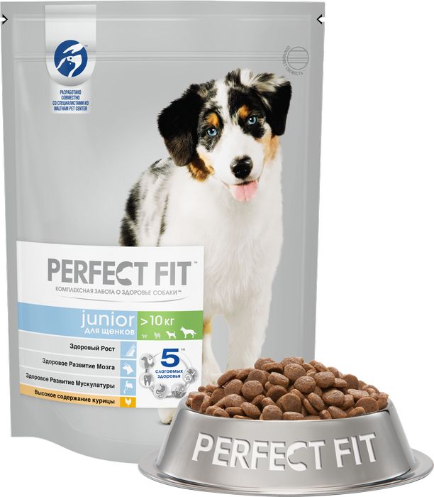 Perfect Fit сухой корм для щенков средних и крупных пород с курицей