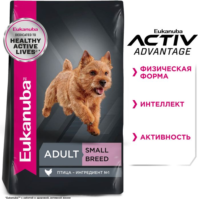 Eukanuba сухой корм для собак мелких пород с курицей