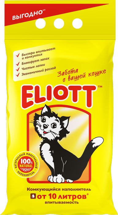 Eliott комкующийся наполнитель для кошек впитывающий
