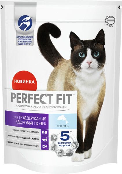 Perfect Fit Здоровье почек корм для взрослых кошек, с лососем