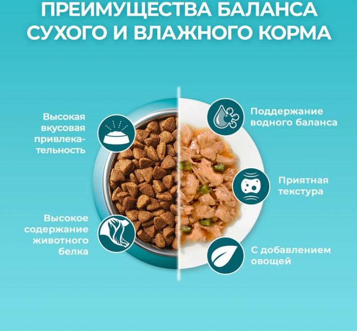 Влажный корм Purina ONE® для домашних кошек, с курицей и морковью