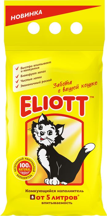 Eliott комкующийся наполнитель для кошек впитывающий