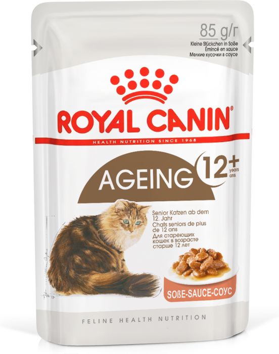 Royal Canin Ageing 12+ влажный корм для пожилых кошек всех пород, мелкие кусочки в соусе