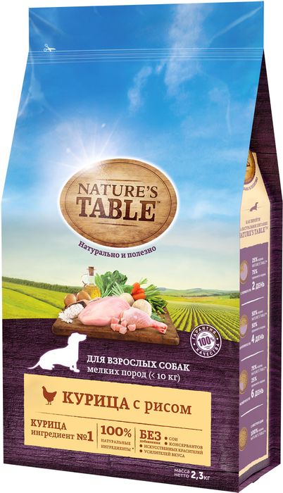 Nature`s Table Nature\'s Table сухой корм для собак мелких пород с курицей и рисом