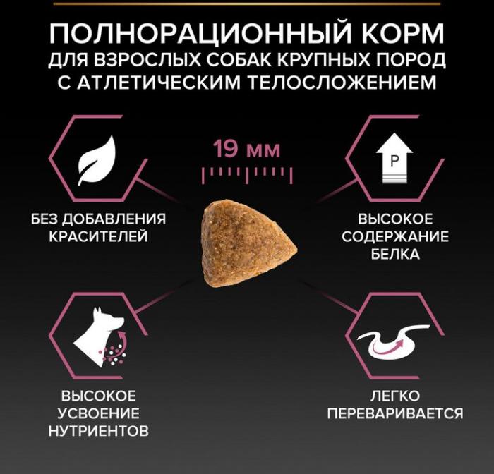 Сухой корм Pro Plan® Sensitive Skin для взрослых собак крупных пород с атлетическим телосложением с чувствительной кожей, с высоким содержанием лосося