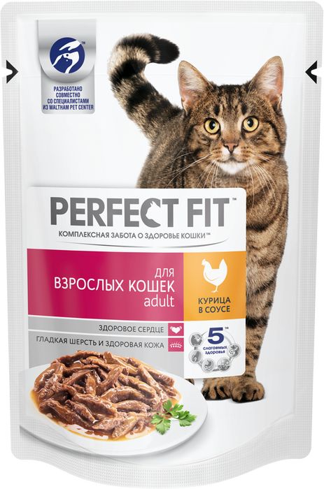 Perfect Fit Adult влажный корм для взрослых кошек с курицей