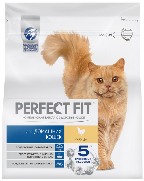 Perfect Fit корм для взрослых кошек всех пород, в домашних условиях, с курицей