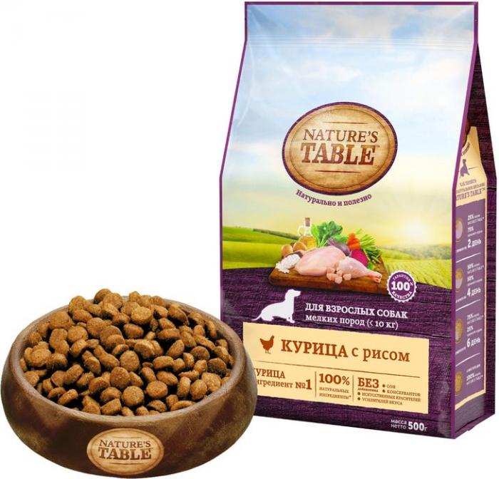 Nature`s Table Nature\'s Table сухой корм для собак мелких пород с курицей и рисом