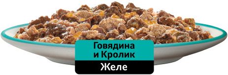Whiskas влажный корм для кошек, желе с говядиной и кроликом