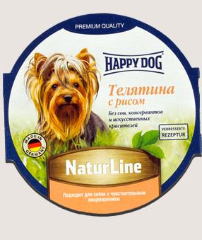 Happy Dog влажный корм для собак с телятиной и рисом