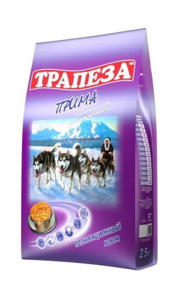 Трапеза Прима сухой корм для активных собак