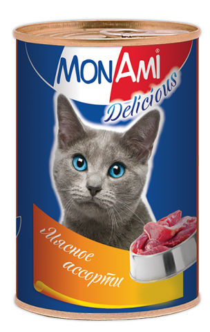 MonAmi влажный корм для кошек мясное ассорти