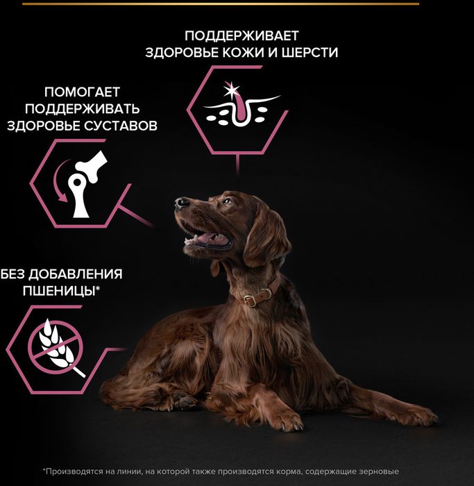Сухой корм Pro Plan® Sensitive Skin для взрослых собак крупных пород с атлетическим телосложением с чувствительной кожей, с высоким содержанием лосося