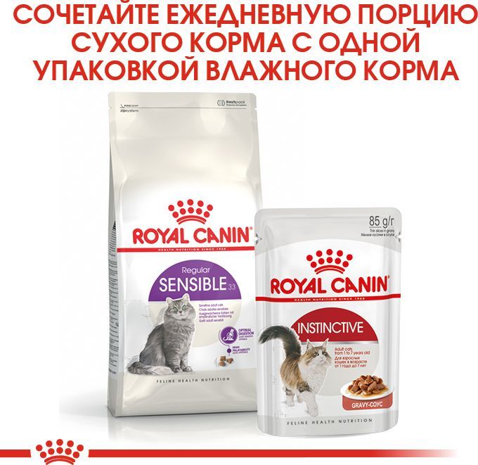 Royal Canin корм для взрослых кошек всех пород с чувствительным пищеварением, птица
