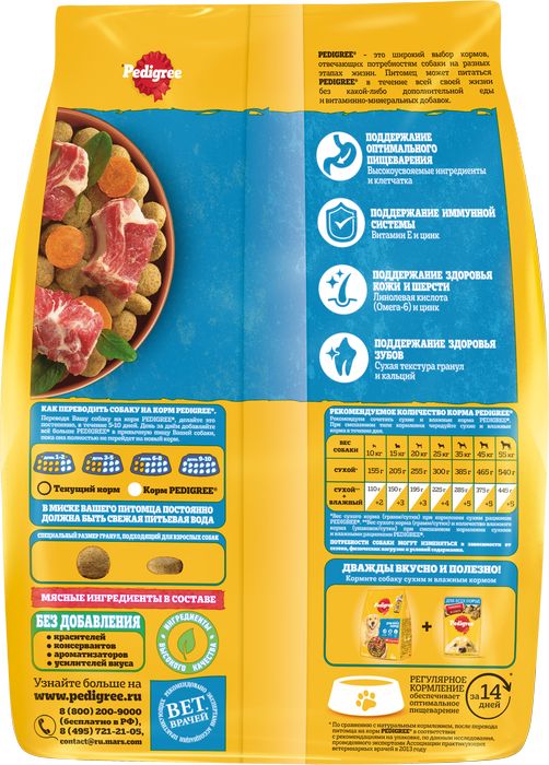 Pedigree сухой корм для собак всех пород с говядиной