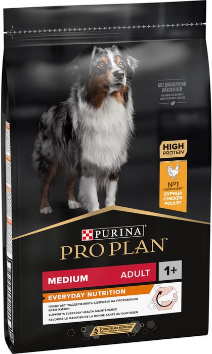 Сухой корм Pro Plan® Everyday Nutrition для взрослых собак средних пород, с высоким содержанием курицы